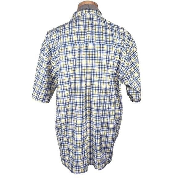 Pineapple Connection Men’s Blue & Yellow Plaid Button Down Shirt Oversized Large - Picture 6 of 14